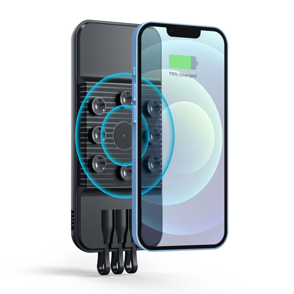 ÇİRİŞ 10.000 MAH SİYAH WIRELESS STANDLI POWERBANK