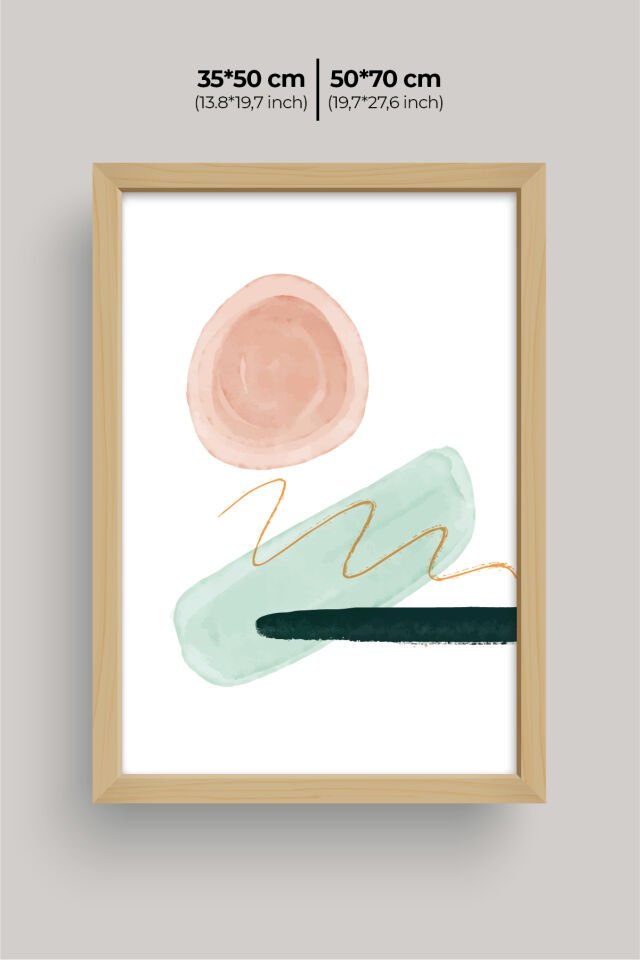 Dekoratif 3’lü  Ahşap Tablo Seti | UV Baskı Çerçeveli Duvar Tablosu V20 50x70 cm - Ahşap