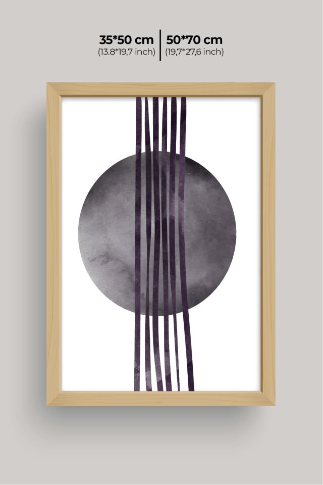 Dekoratif 3’lü  Ahşap Tablo Seti | UV Baskı Çerçeveli Duvar Tablosu V23 35x50 cm - Ahşap