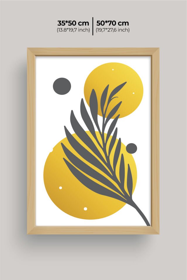 Dekoratif 3’lü  Ahşap Tablo Seti | UV Baskı Çerçeveli Duvar Tablosu V24 35x50 cm - Ahşap