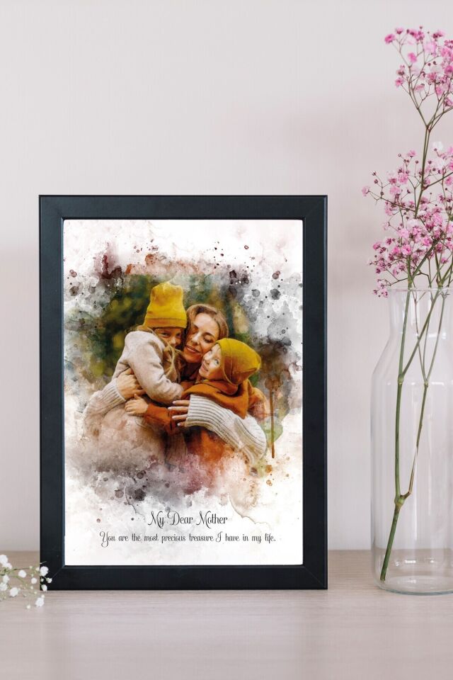 Özelleştirilebilir 21x30 cm Fotoğraf Çerçevesi ,Kişiye Özel Baskılı Fotoğraf Çerçevesi Renk Opsiyonu