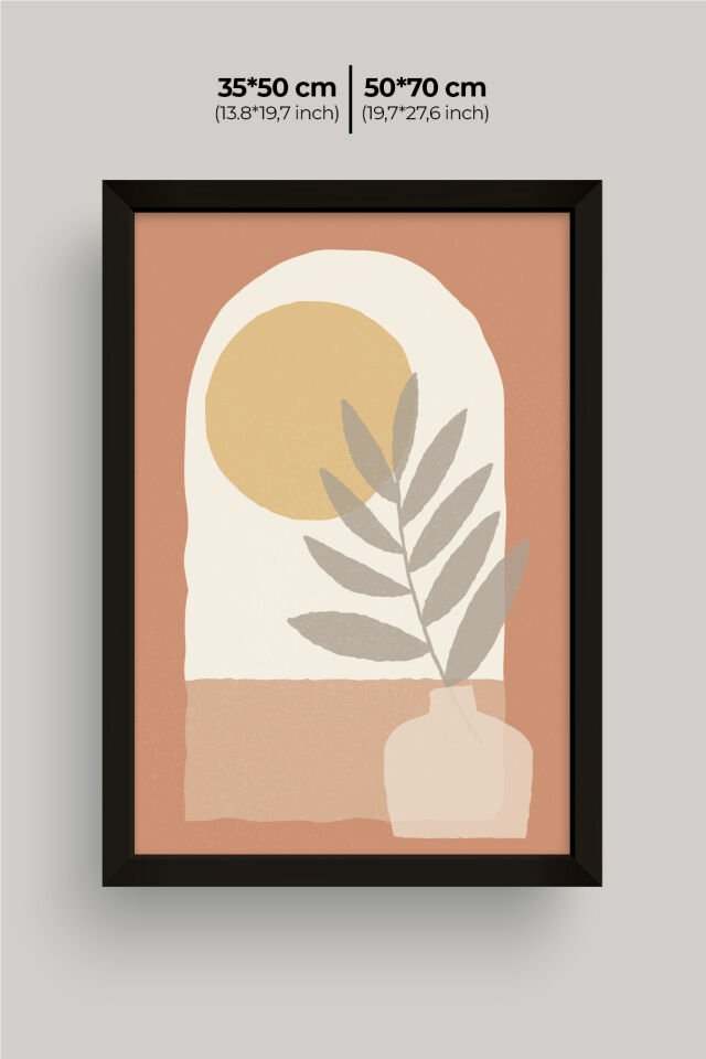 Dekoratif 3’lü Ahşap Tablo Seti | UV Baskı Çerçeveli Duvar Tablosu V28 50x70 cm - Siyah