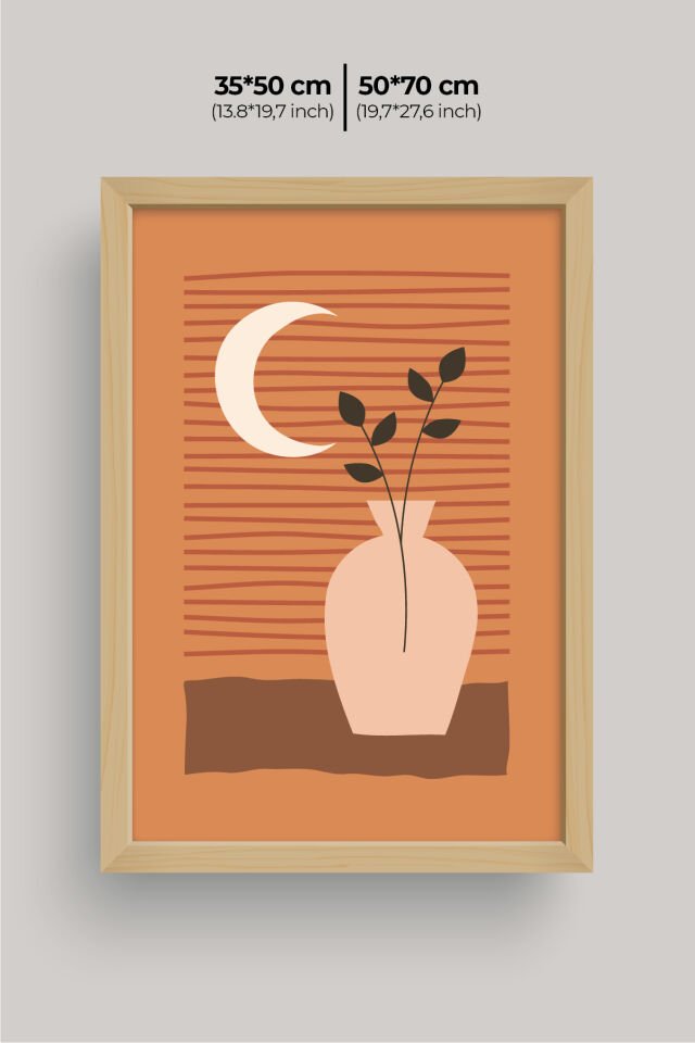 Dekoratif 3’lü Ahşap Tablo Seti | UV Baskı Çerçeveli Duvar Tablosu V31 50x70 cm - Ahşap