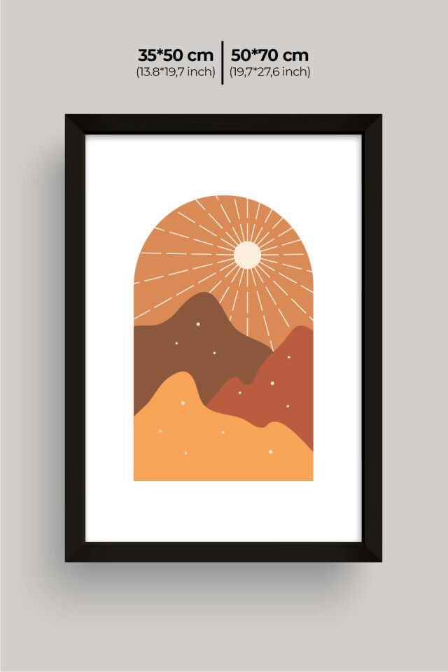 Dekoratif 3’lü Ahşap Tablo Seti | UV Baskı Çerçeveli Duvar Tablosu V31 35x50 cm - Siyah