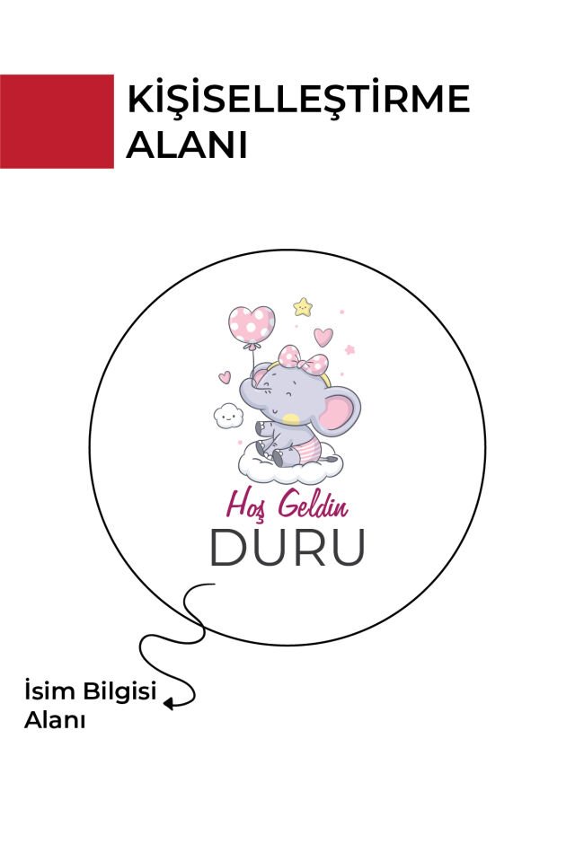Kişiye Özel Yenidoğan Hoşgeldin Bebek Metal Kutu Seti | Kız - (Model5) 100 Adet