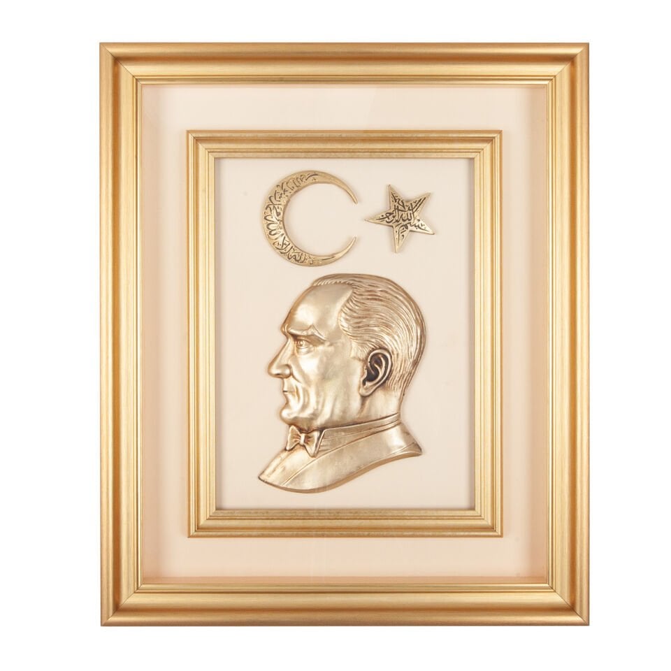 ÖNCÜ KIRMIZI ATATÜRK KABARTMALI TABLO Kırmızı