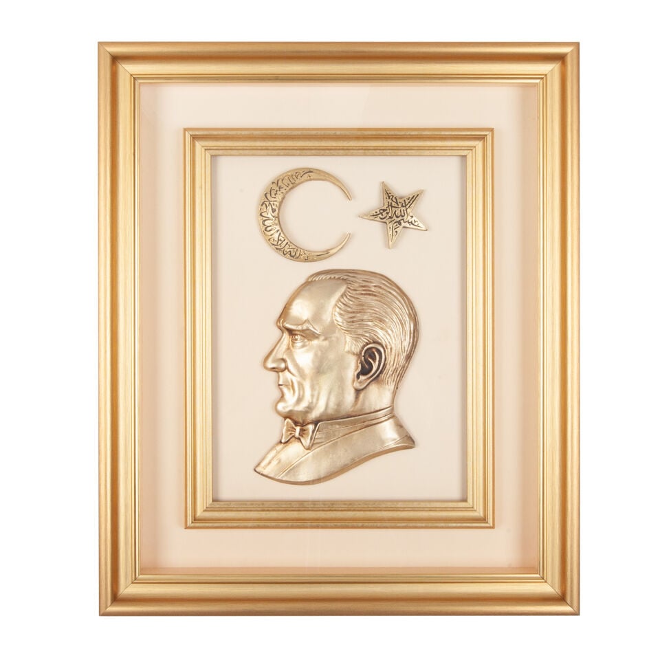 ÖNCÜ KIRMIZI ATATÜRK KABARTMALI TABLO Kırmızı