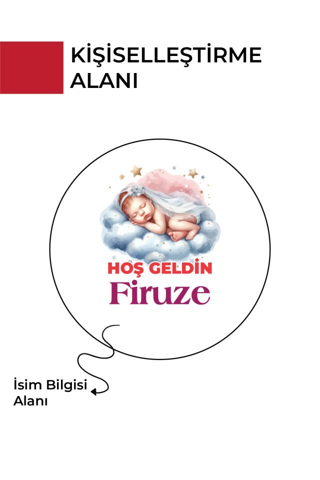 Kişiye Özel Yenidoğan Hoşgeldin Bebek Metal Kutu Seti | Kız - (Model9) 100 Adet