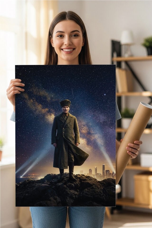 Mustafa Kemal Atatürk Poster Serisi - Model 1 32x47 cm - 250 gr