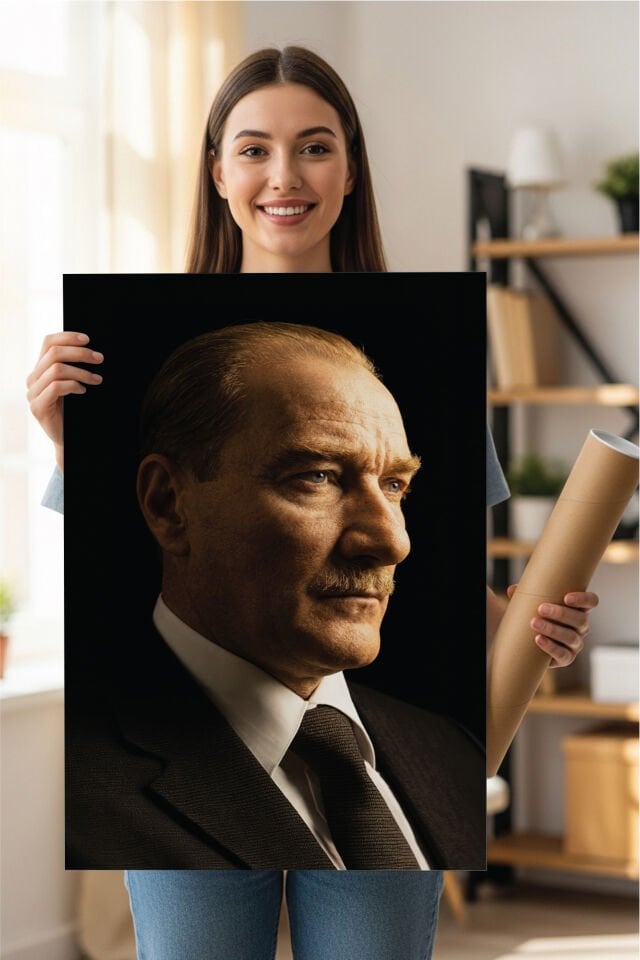Mustafa Kemal Atatürk Poster Serisi - Model 2 32x47 cm - 250 gr