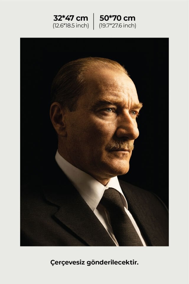 Mustafa Kemal Atatürk Poster Serisi - Model 2 32x47 cm - 150 gr