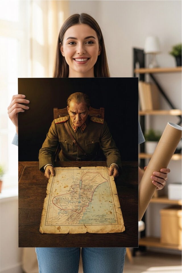 Mustafa Kemal Atatürk Poster Serisi - Model 3 50x70 cm - 250 gr