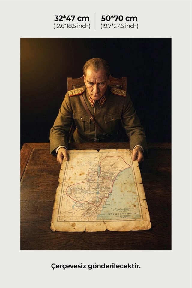 Mustafa Kemal Atatürk Poster Serisi - Model 3 32x47 cm - 150 gr