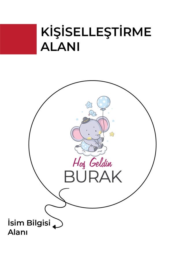 Kişiye Özel Yenidoğan Hoşgeldin Bebek Metal Kutu Seti | Erkek - (Model5) 100 Adet