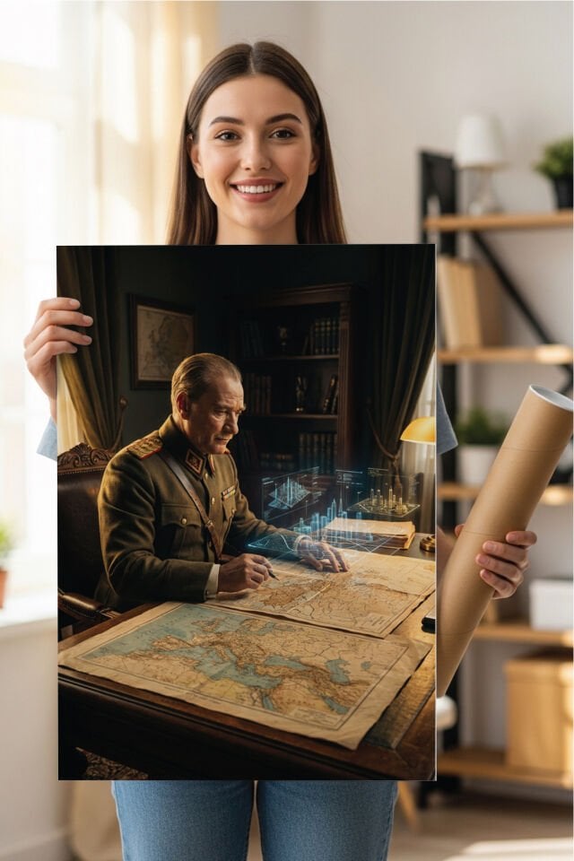 Mustafa Kemal Atatürk Poster Serisi - Model 6 50x70 cm - 250 gr