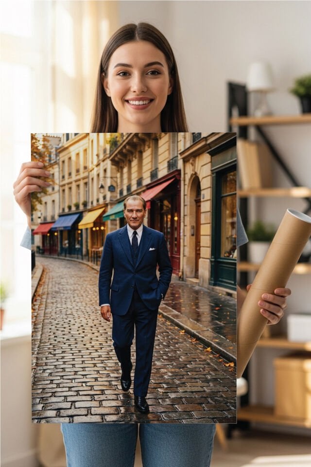 Mustafa Kemal Atatürk Poster Serisi - Model 7 50x70 cm - 250 gr