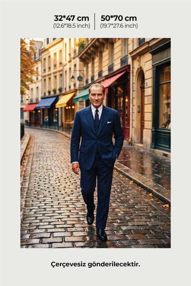 Mustafa Kemal Atatürk Poster Serisi - Model 7 32x47 cm - 150 gr