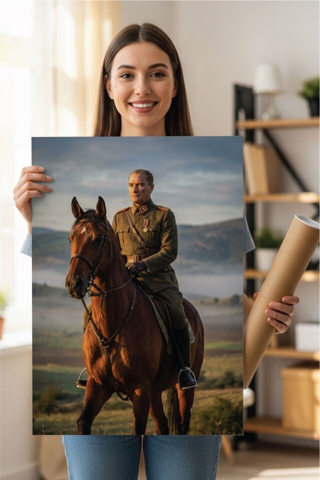 Mustafa Kemal Atatürk Poster Serisi - Model 8 32x47 cm - 250 gr