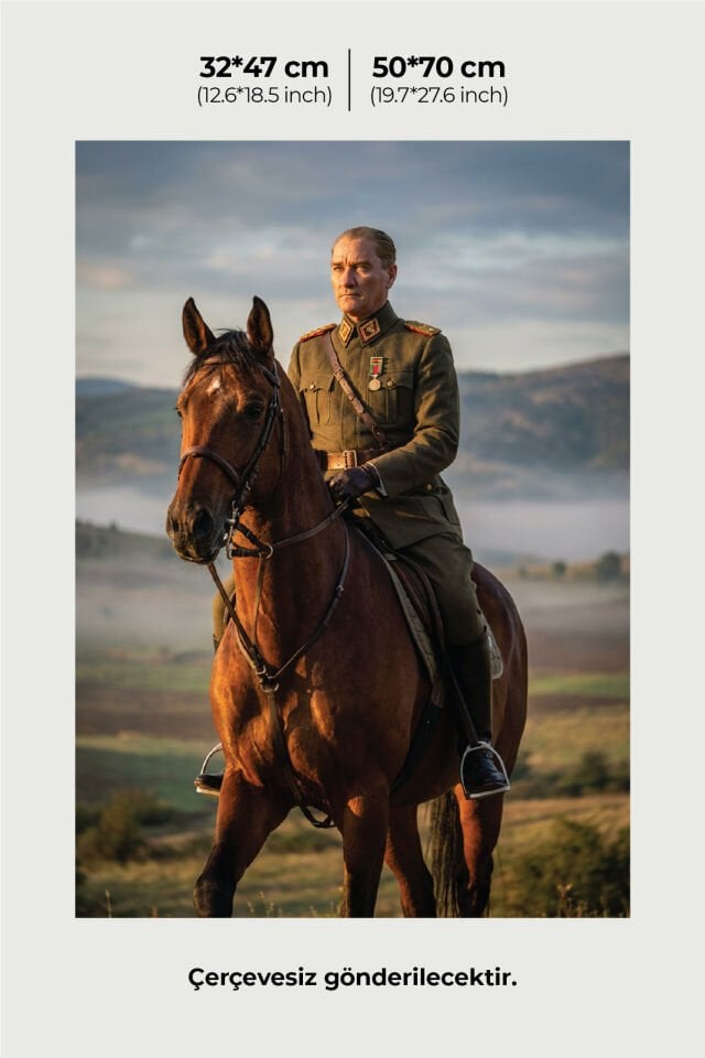 Mustafa Kemal Atatürk Poster Serisi - Model 8 32x47 cm - 150 gr