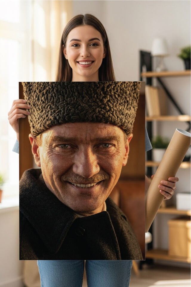 Mustafa Kemal Atatürk Poster Serisi - Model 10 50x70 cm - 250 gr