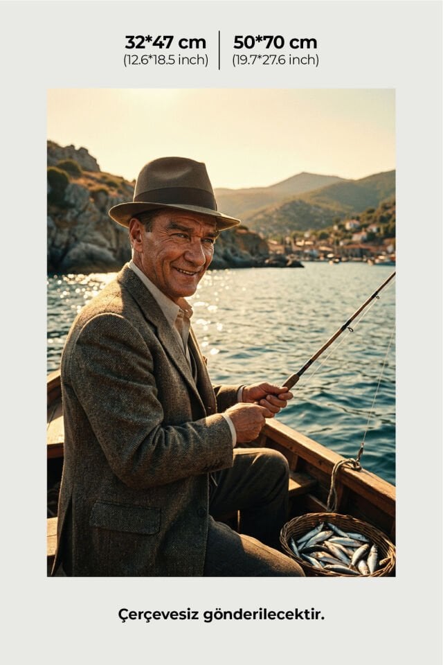 Mustafa Kemal Atatürk Poster Serisi - Model 11 32x47 cm - 150 gr