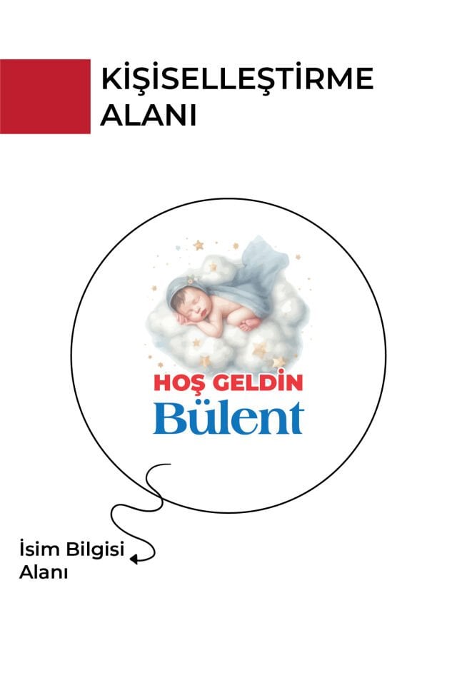 Kişiye Özel Yenidoğan Hoşgeldin Bebek Metal Kutu Seti | Erkek - (Model9) 100 Adet