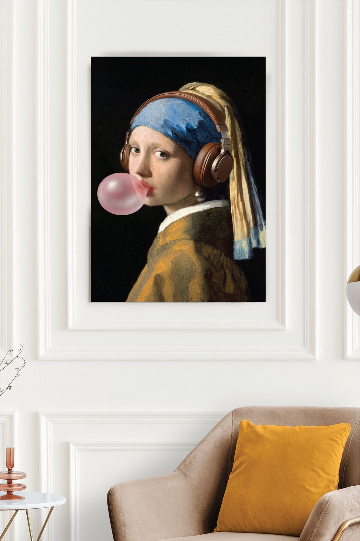 Johannes Vermeer - İnci Küpeli Kız Pop-Art Poster Modeli 32x47 cm - 150 gr