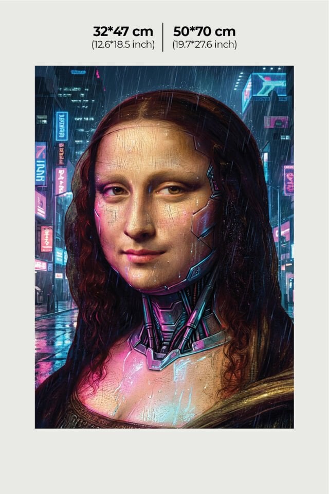 Mona Lisa Pop Art Poster - Modern Sanat Serisi Version 1 32x47 cm - 150 gr
