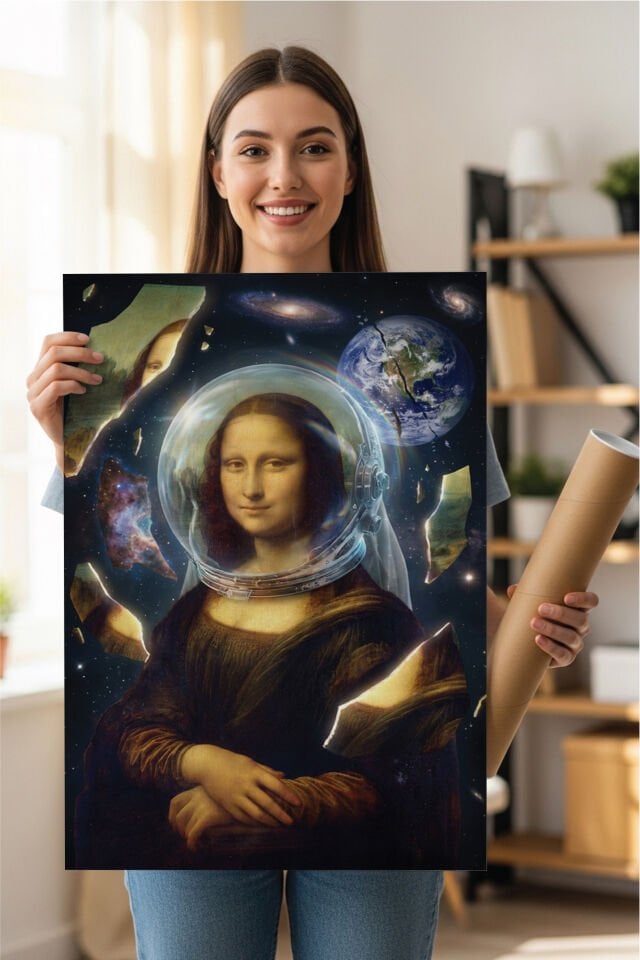 Mona Lisa Pop Art Poster - Modern Sanat Serisi Version 2 50x70 cm - 250 gr