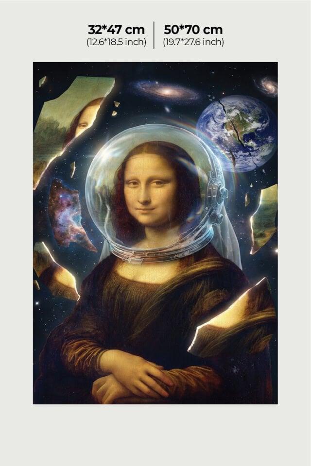 Mona Lisa Pop Art Poster - Modern Sanat Serisi Version 2 32x47 cm - 150 gr