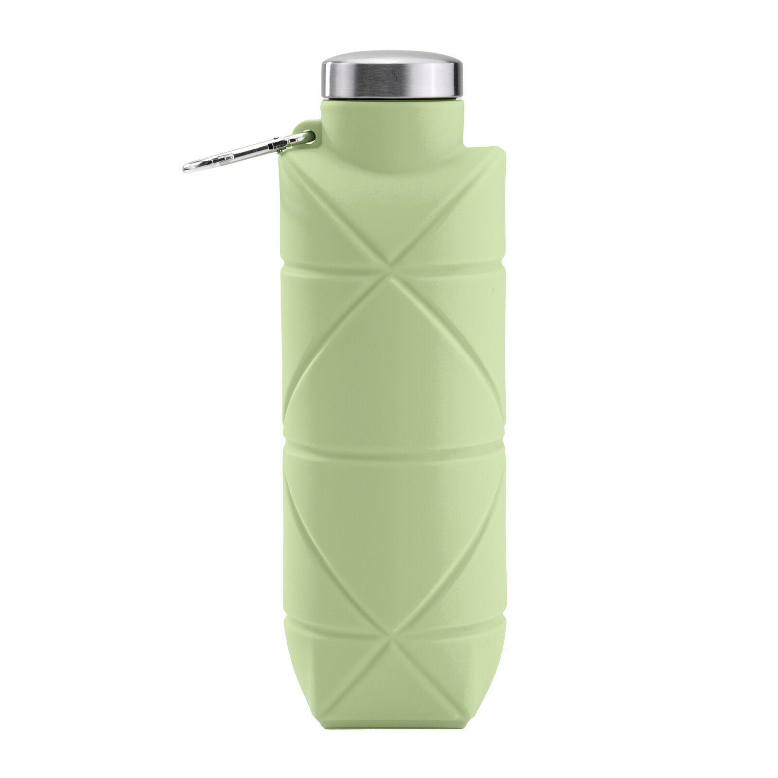 AYDENİZ SİYAH KATLANABİLİR SİLİKON MATARA Yeşil - 700 ML