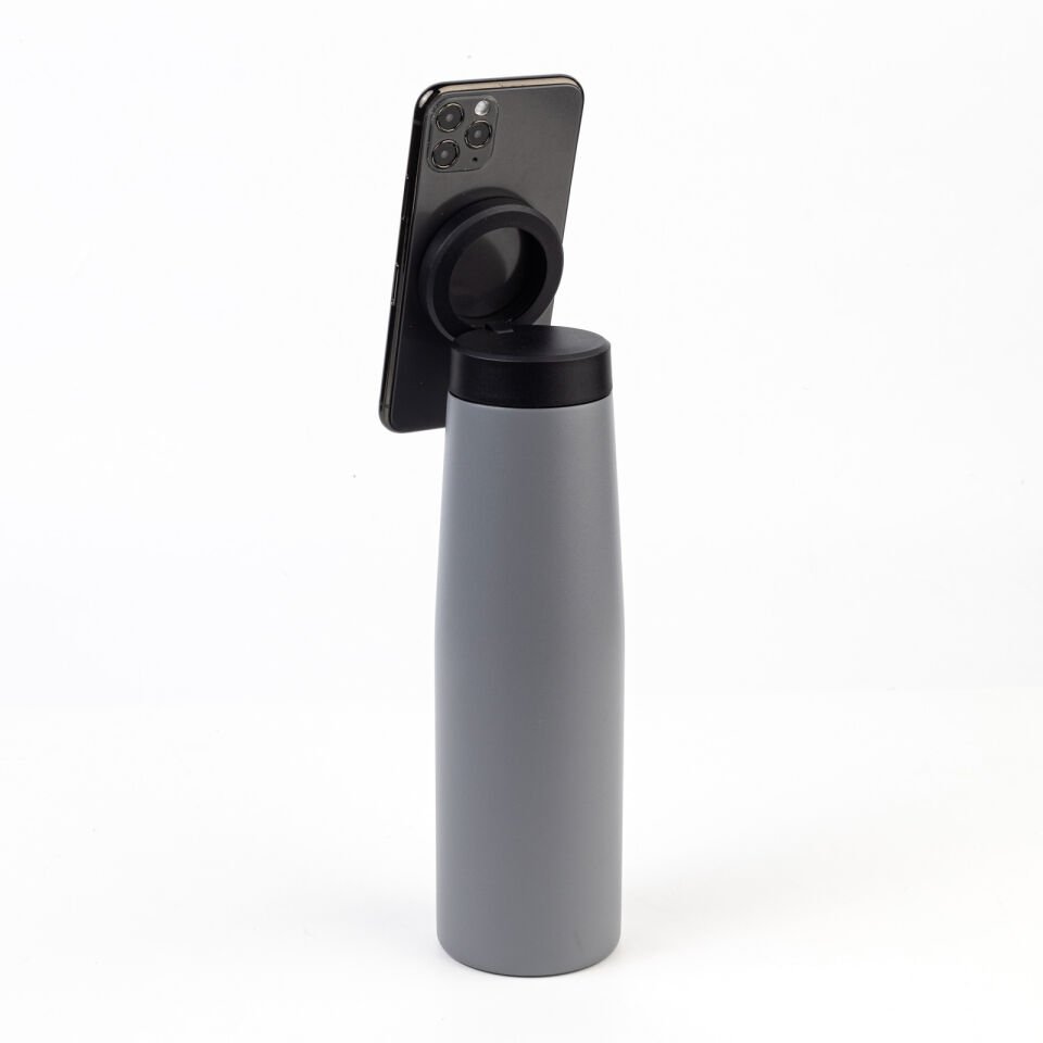 SAKLIGÖL SİYAH TELEFON TUTUCULU TERMOS Füme - 550 ML