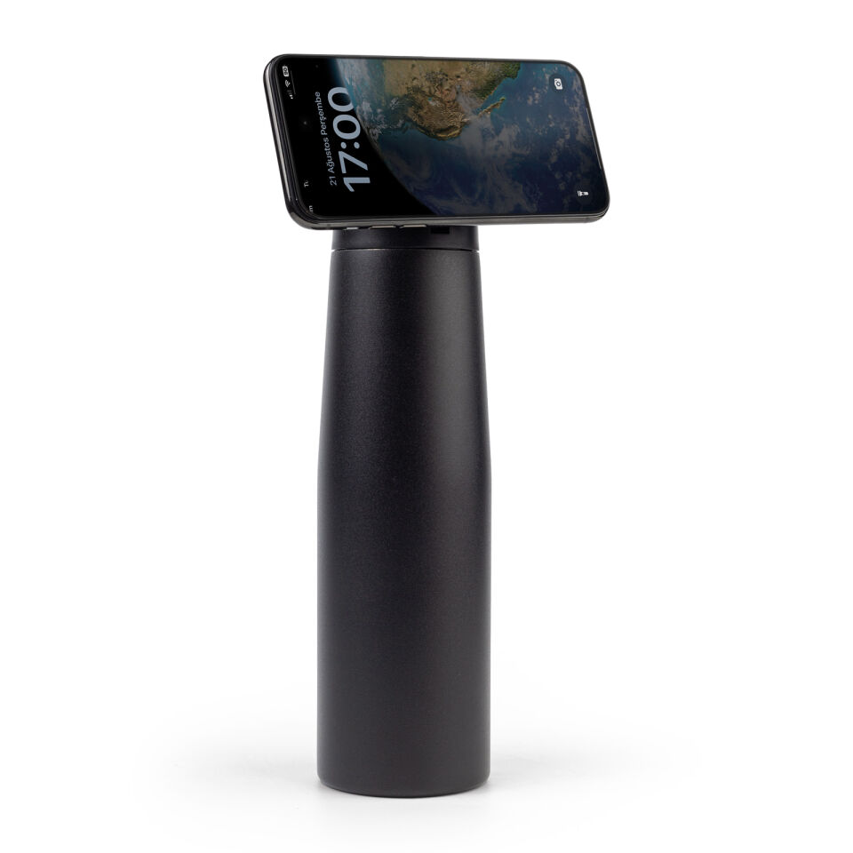 SAKLIGÖL SİYAH TELEFON TUTUCULU TERMOS Siyah - 550 ML