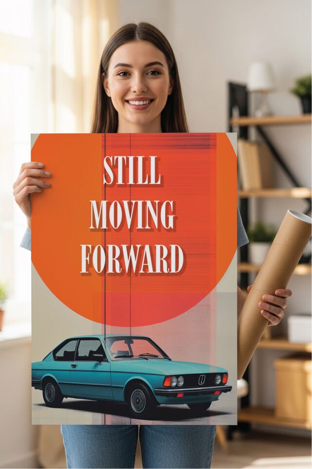 Nostaljik Klasik Otomobil Poster Modelleri - Klasik Seri 1 50x70 cm - Model 4 - 200 gr