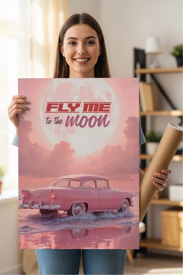 Nostaljik Klasik Otomobil Poster Modelleri - Klasik Seri 1 70x100 cm - Model 3 - 250 gr