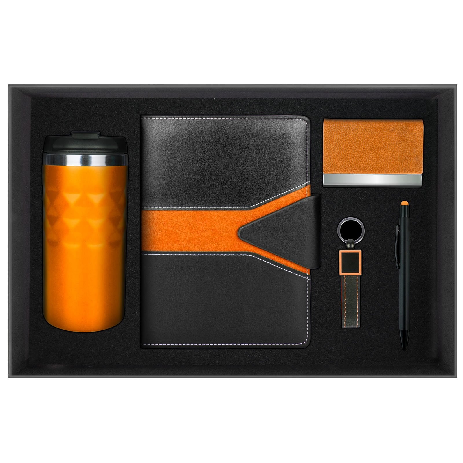 POYRAZ SİYAH HEDİYELİK SET Turuncu