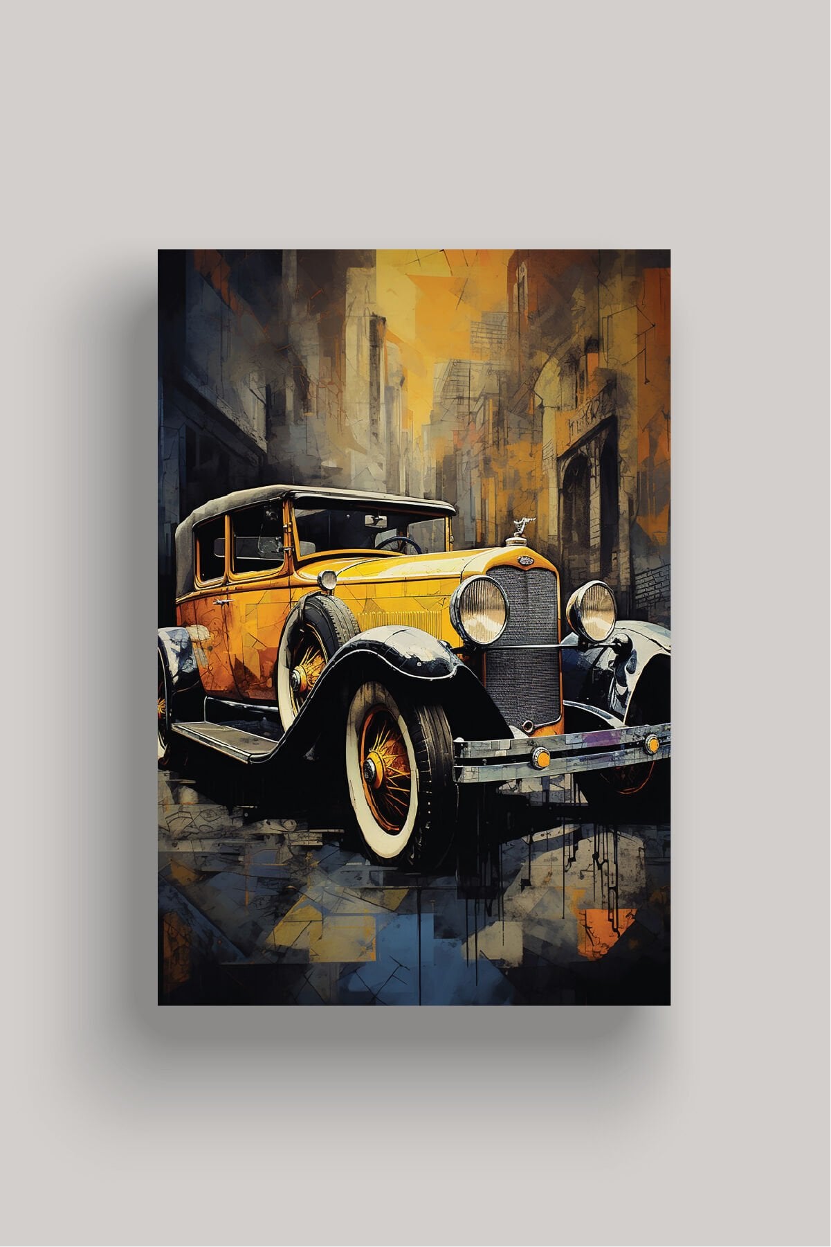 Nostaljik Klasik Otomobil Poster Modelleri - Klasik Seri 2 50x70 cm - Model 3 - 200 gr