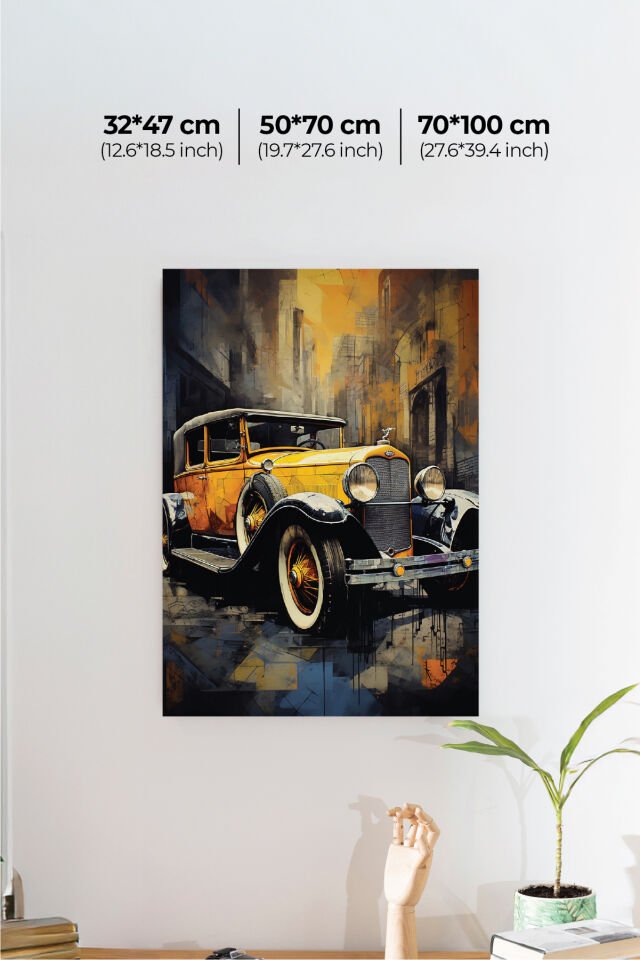 Nostaljik Klasik Otomobil Poster Modelleri - Klasik Seri 2 50x70 cm - Model 3 - 200 gr