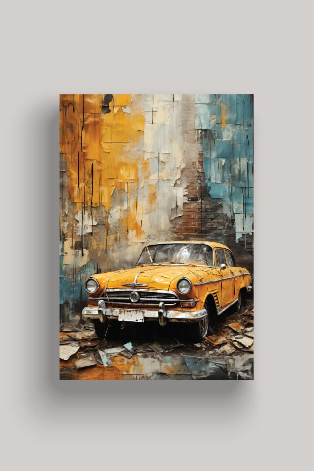 Nostaljik Klasik Otomobil Poster Modelleri - Klasik Seri 2 50x70 cm - Model 4 - 200 gr
