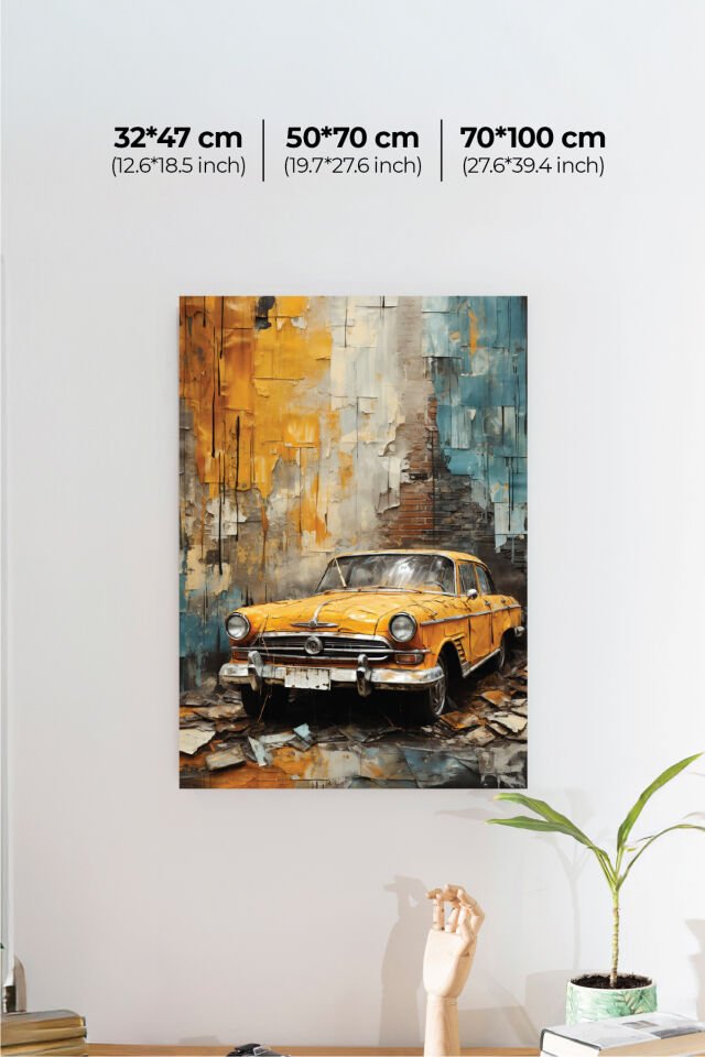 Nostaljik Klasik Otomobil Poster Modelleri - Klasik Seri 2 50x70 cm - Model 4 - 200 gr