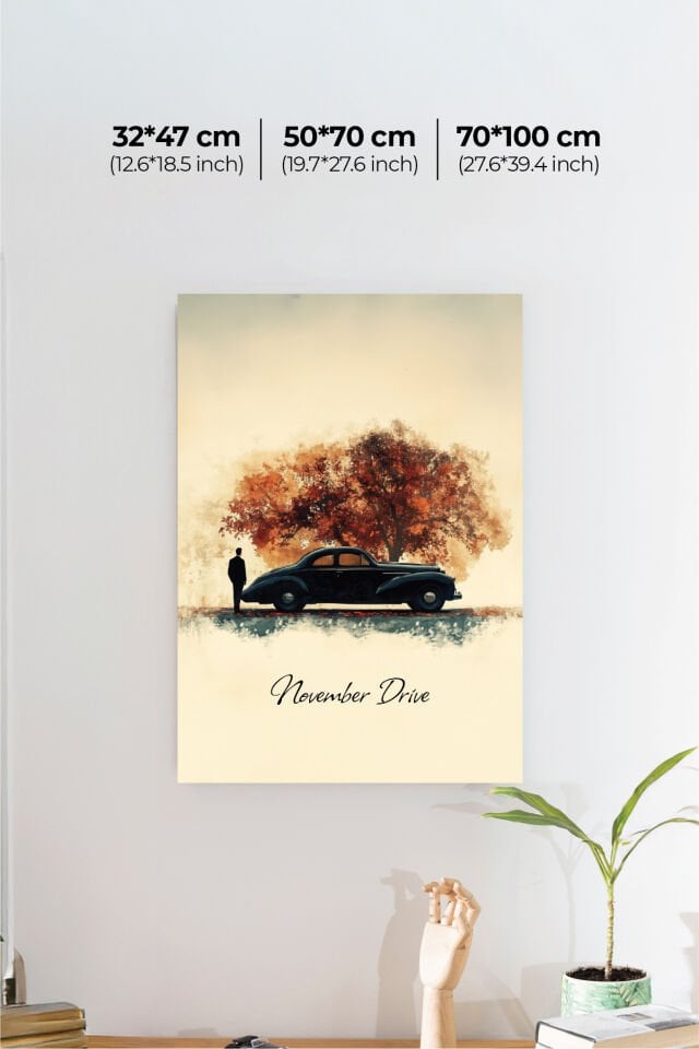 Nostaljik Klasik Otomobil Poster Modelleri - Klasik Seri 3 50x70 cm - Model 4 - 150 gr