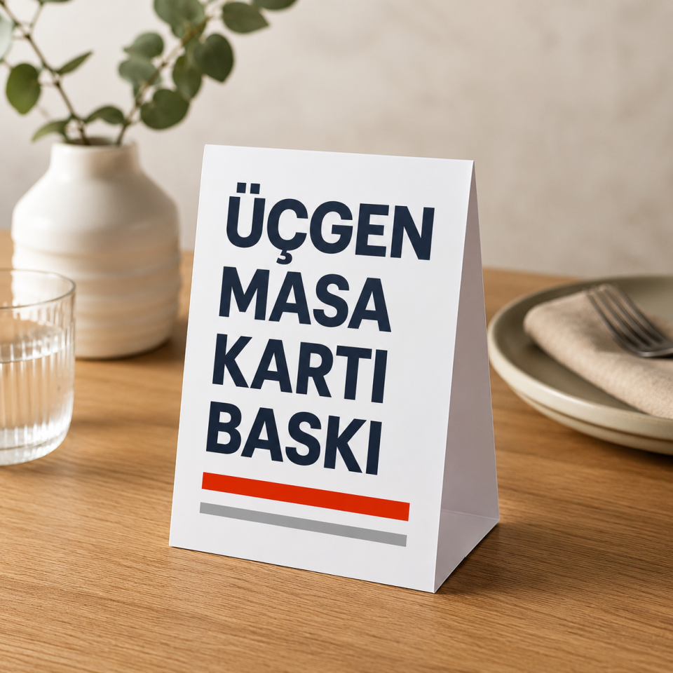 Üçgen Masa Kartları 7,5x10cm