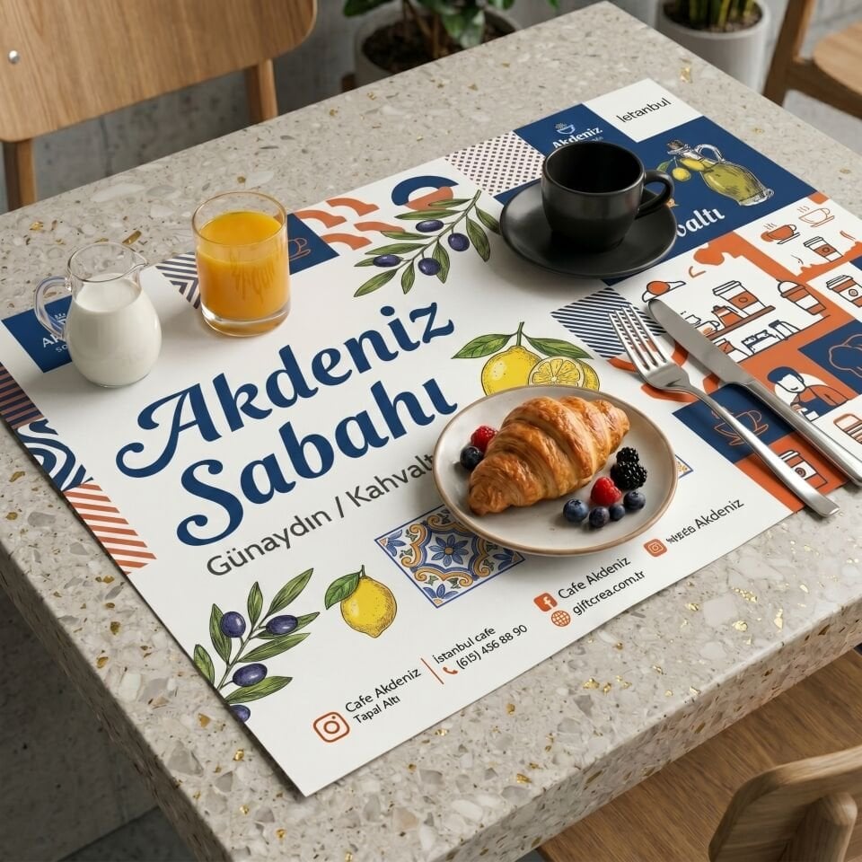 Amerikan Servis Baskı & Kişiye Özel Tepsi Altlığı | Giftcrea