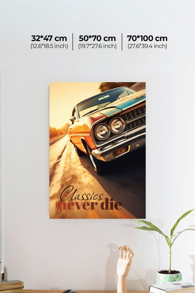 Nostaljik Klasik Otomobil Poster Modelleri - Klasik Seri 3 50x70 cm - Model 3 - 200 gr