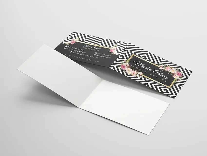 Katlamalı Kartvizit Modelleri | HD Baskı & Premium Kağıt Seçenekleri - Giftcrea 10x15 cm - Kare