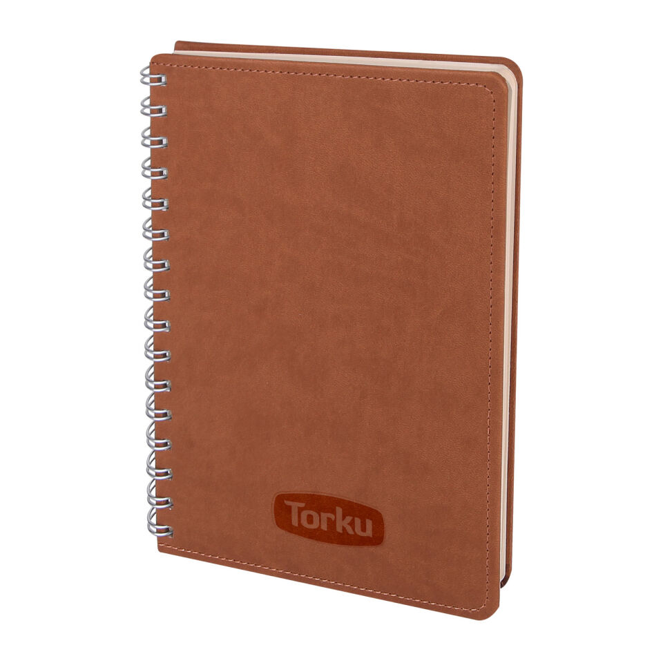 BATIKENT SİYAH SPİRALLİ TARİHSİZ DEFTER (15X21 CM) Kahverengi