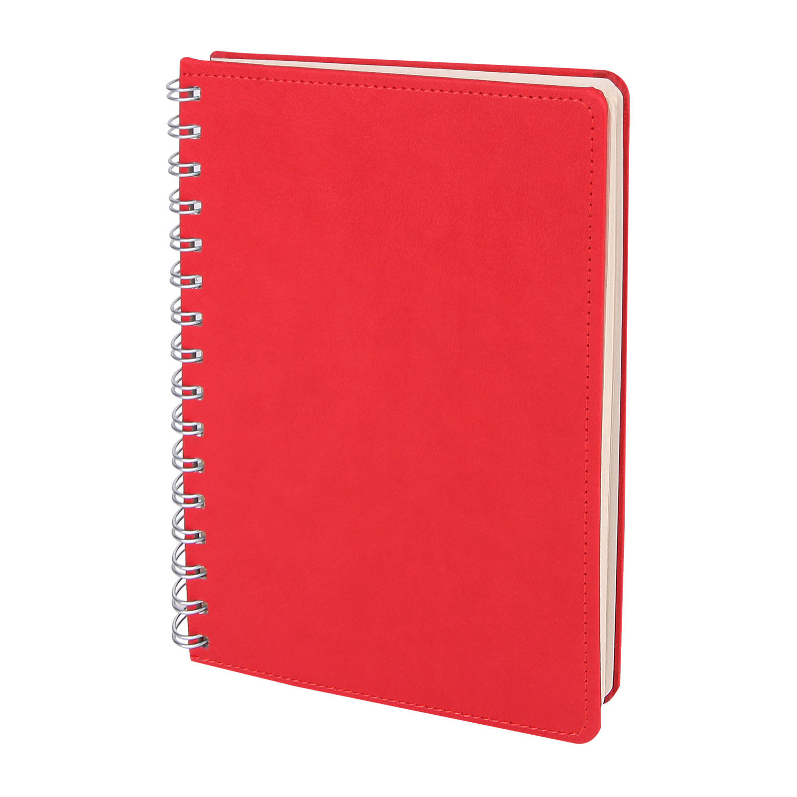BATIKENT SİYAH SPİRALLİ TARİHSİZ DEFTER (15X21 CM) Kırmızı