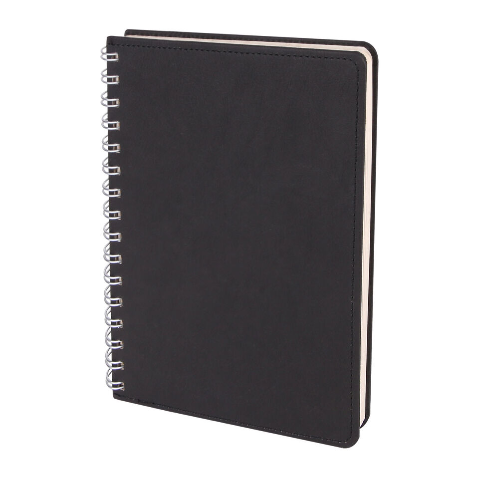 BATIKENT SİYAH SPİRALLİ TARİHSİZ DEFTER (15X21 CM) Siyah
