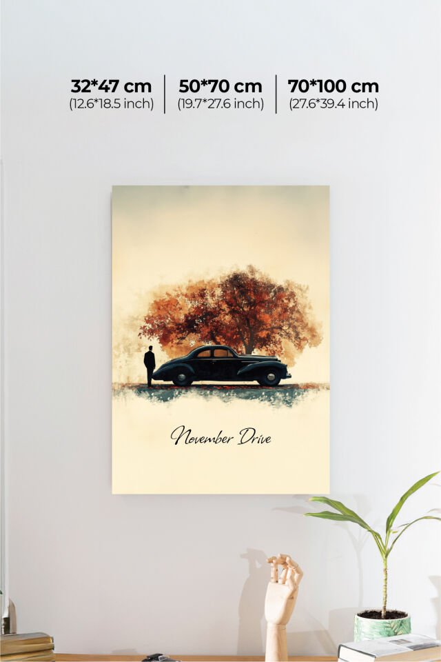 Nostaljik Klasik Otomobil Poster Modelleri - Klasik Seri 3 50x70 cm - Model 4 - 250 gr