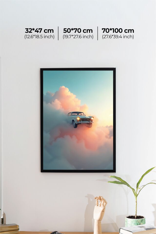 Nostaljik Klasik Otomobil Poster Modelleri - Klasik Seri 4 32x47 cm - Model 1 - 150 gr